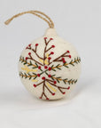 Nordic Embroidered Wool Bauble Ornaments