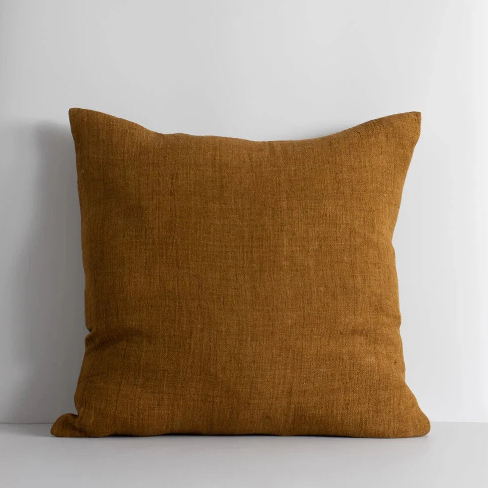 Indira Linen Pillow | Tobacco