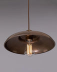 Tighe Vintage Brass Factory Pendant Light