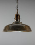 Mannix Vintage Brass Factory Pendant Light