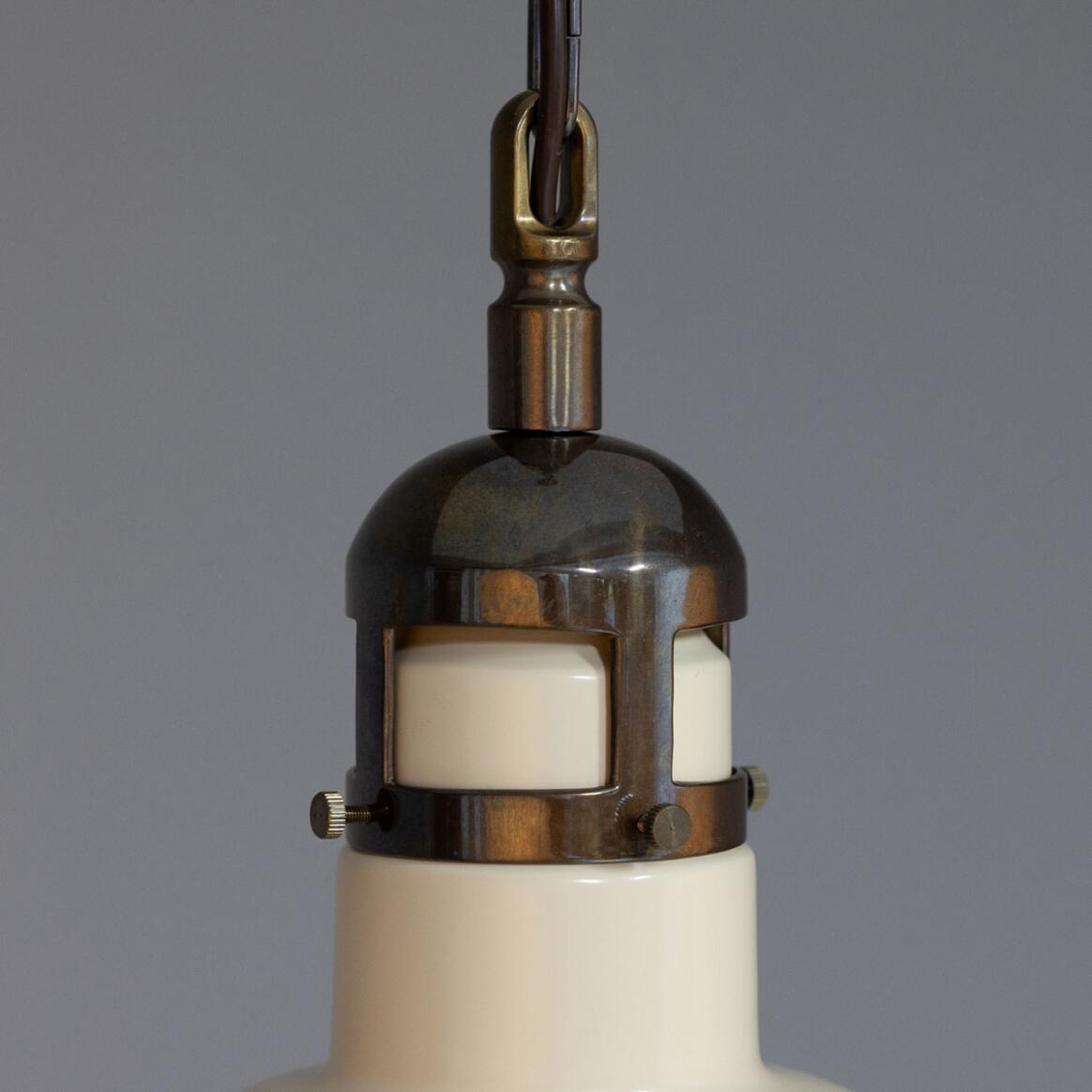 Mannix Vintage Brass Factory Pendant Light