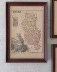 Trio of Framed Regional Maps of France