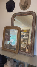 Load and play video in Gallery viewer, Antique French Louis Philippe Mercury Glass Mirror | No.3
