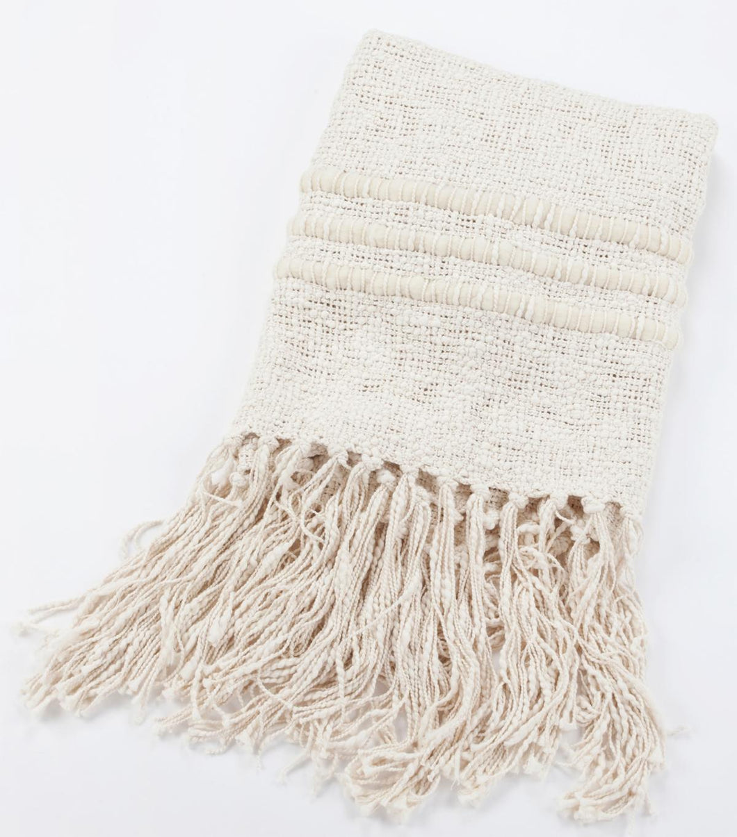 Cielo Handwoven Throw | Ivory