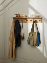 Load image into Gallery viewer, Oak Storage Shelf with Hooks

