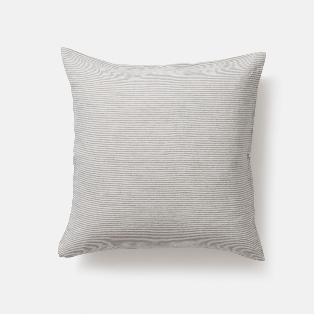 Stripe Linen Euro Pillowcase | Ash + Chalk