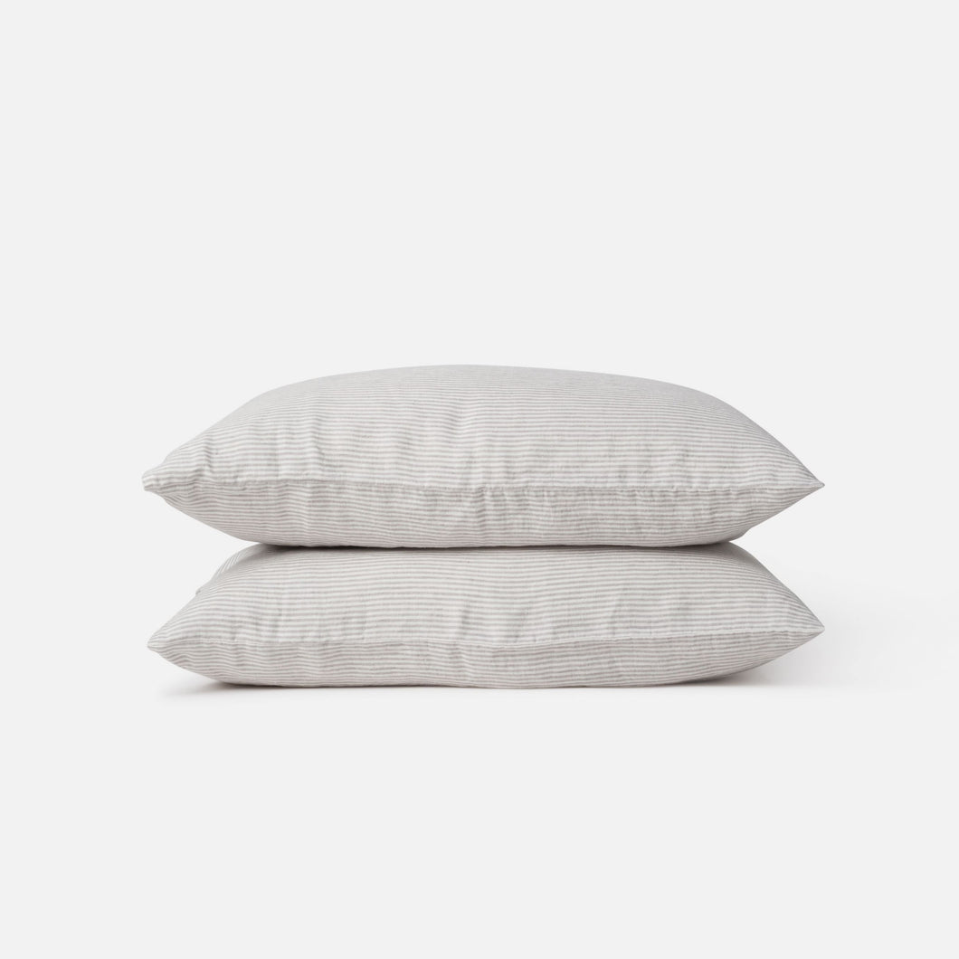 Stripe Linen Pillowcase Pair | Ash + Chalk
