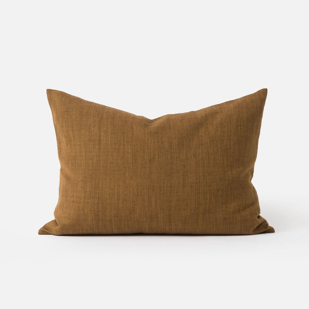 Amano Linen Blend Pillow | Bronze + Natural