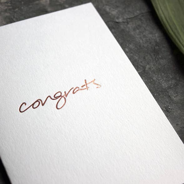 Congrats - Hand Foiled Card