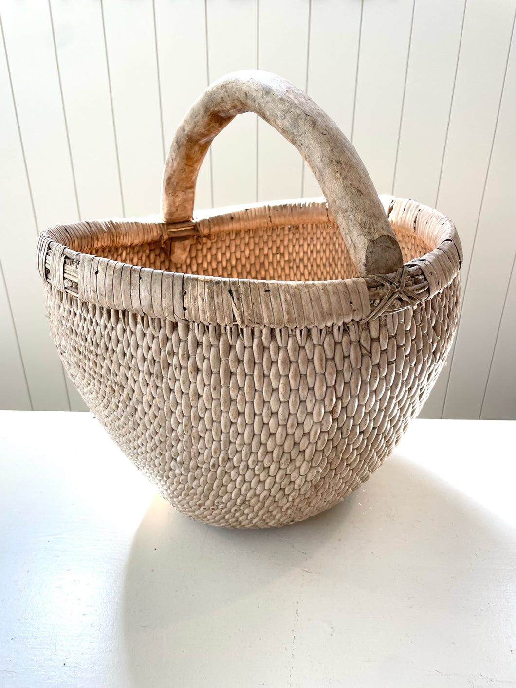 Vintage Woven Apple Basket