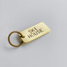 Load image into Gallery viewer, SKI HOUSE | Vintage Brass Keychain
