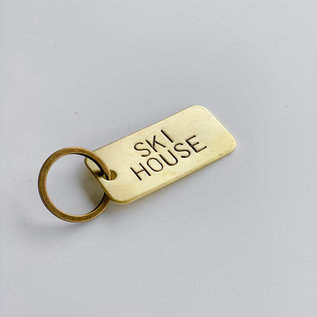 SKI HOUSE | Vintage Brass Keychain