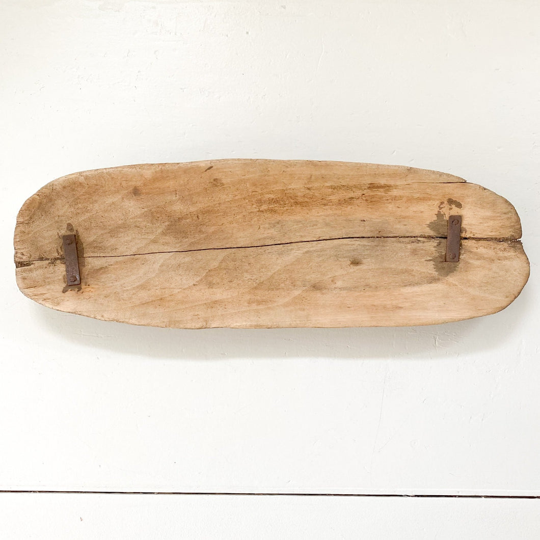 Hand-carved Oblong Wood Trays