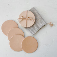Load image into Gallery viewer, Natural Leather Coasters | Set of 4
