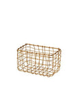 Brass Rectangular Wire Basket | Small