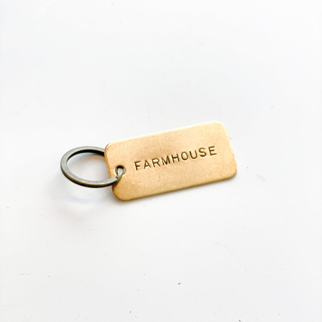 FARMHOUSE | Vintage Brass Keychain