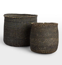 Load image into Gallery viewer, Black + Natural Iringa Woven Baskets
