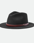 Messer Fedora Hat | Black with Brown Leather Band