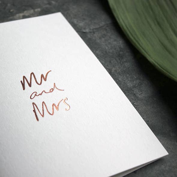 Mr. & Mrs. - Hand Foiled Card