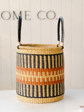 Load image into Gallery viewer, The Drum Basket No. 7 | Natural with Navy and Rust
