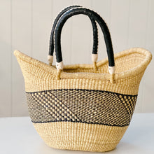 Load image into Gallery viewer, Nyarigas Tote Basket No. 2 | Natural with Black
