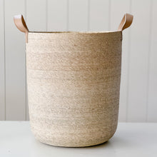Load image into Gallery viewer, Tambo Basket | Natural with Leather Handles
