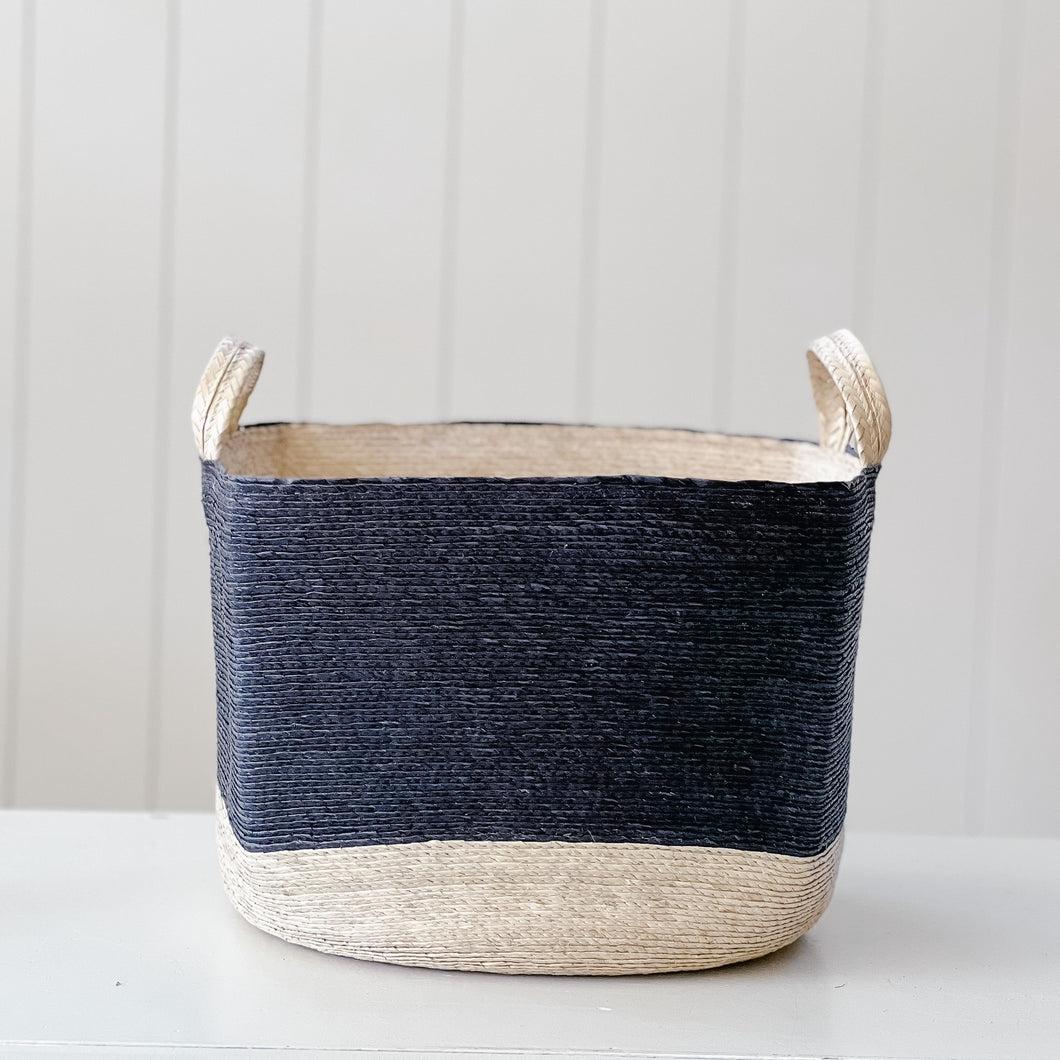 Revistero Basket | Natural + Carbon