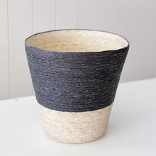 Load image into Gallery viewer, Conical Basket | Natural + Carbon
