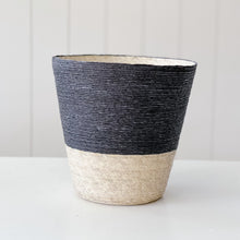 Load image into Gallery viewer, Conical Basket | Natural + Carbon
