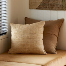 Load image into Gallery viewer, Freida Silk Blend Pillow | Tea + Natural
