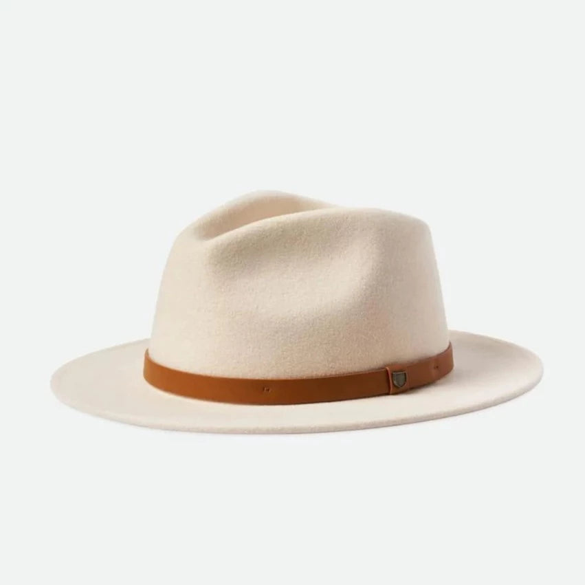Messer Fedora Hat | White with Camel Band