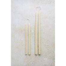 Load image into Gallery viewer, Slim European Hand-Dipped 12&quot;H Taper Candles | Set of 2 | Parchment
