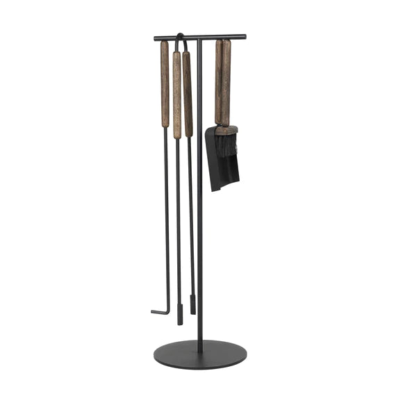 Ash Magnetic Fireplace Set