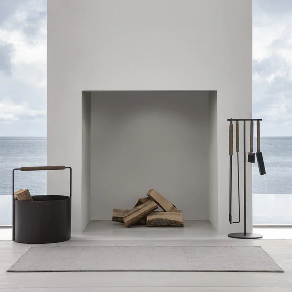 Ash Magnetic Fireplace Set