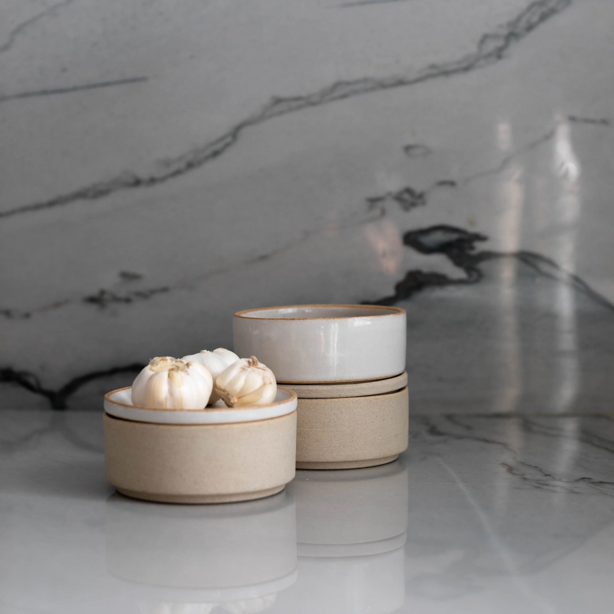 Garlic + Salt Cellar | Raw Stoneware