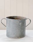 Vintage Galvanized Planter | Drum Bucket