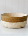 Round Tabletop Basket | Natural + Trigo