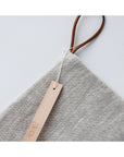 Natural Linen Stocking | "Fa La La" Leather Hang Tag